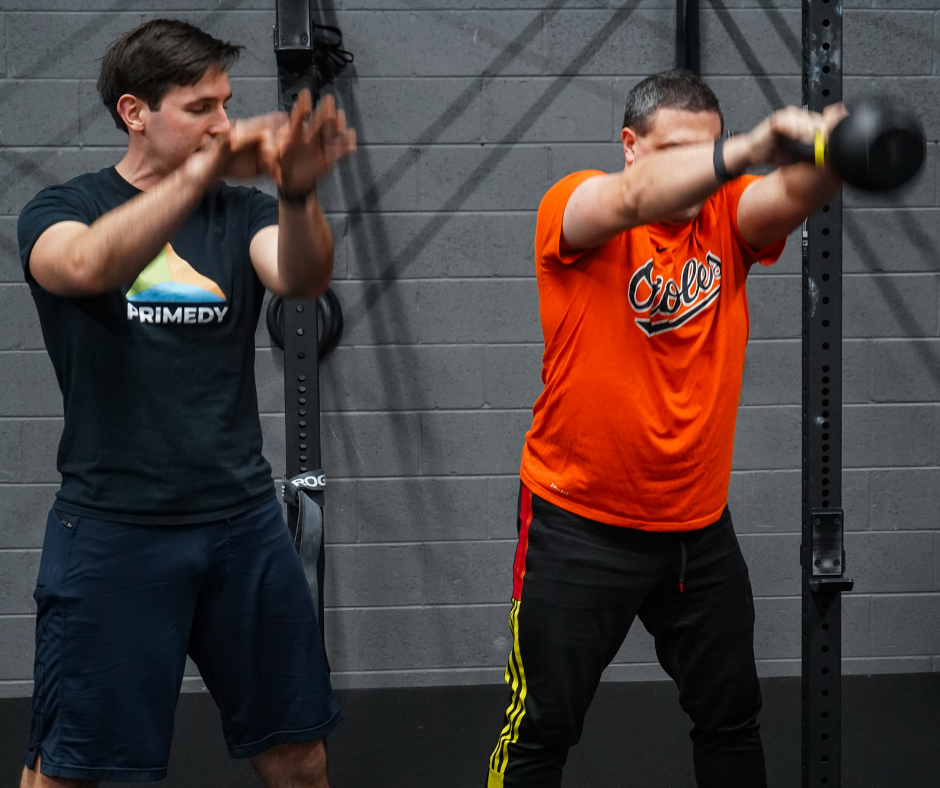Coach and member coaching moment