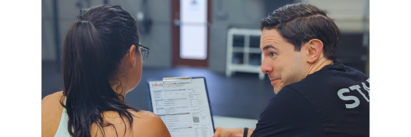 Coach reviewing InBody results and plan placeholder