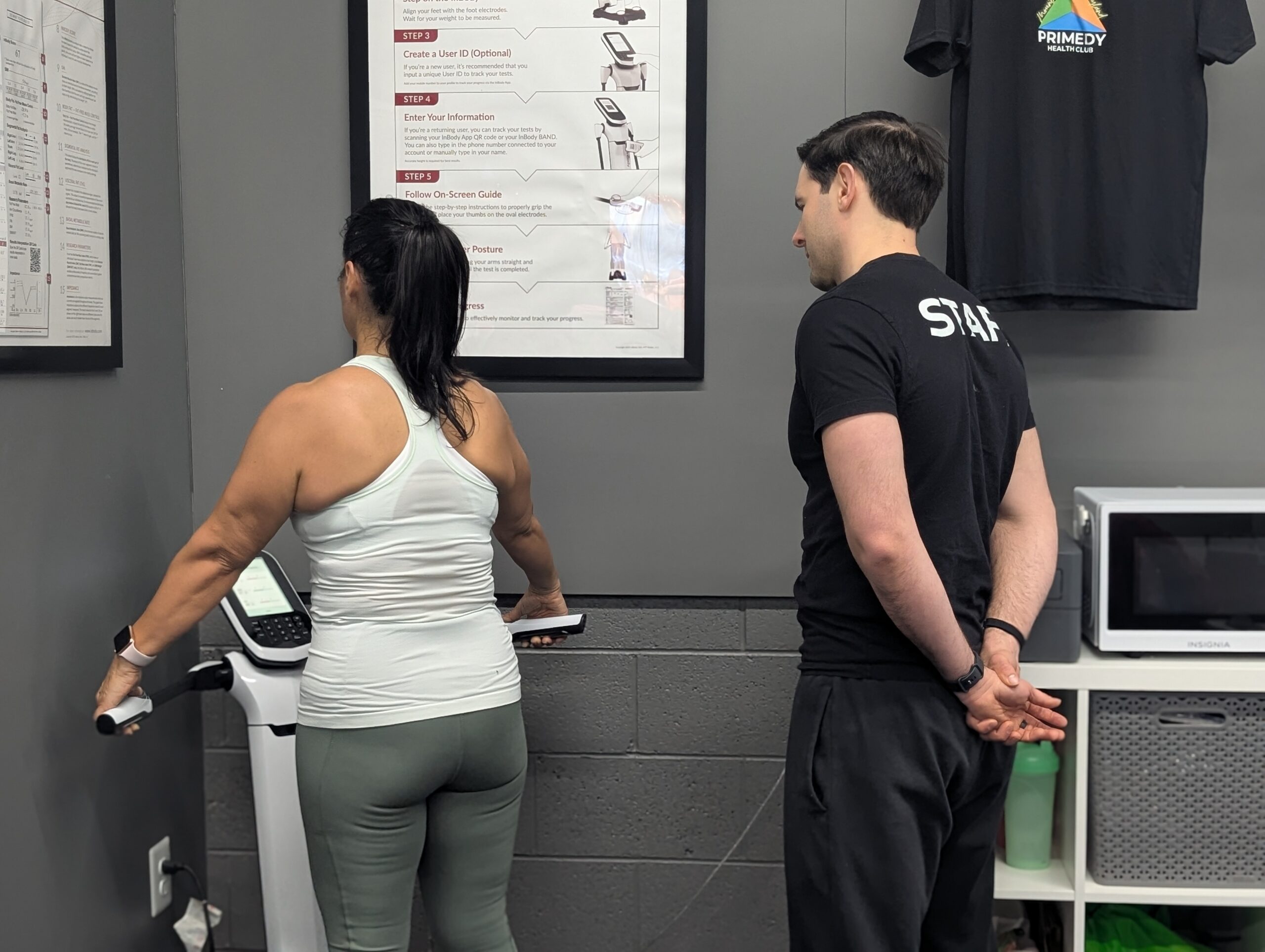 Coach reviewing InBody results with a client