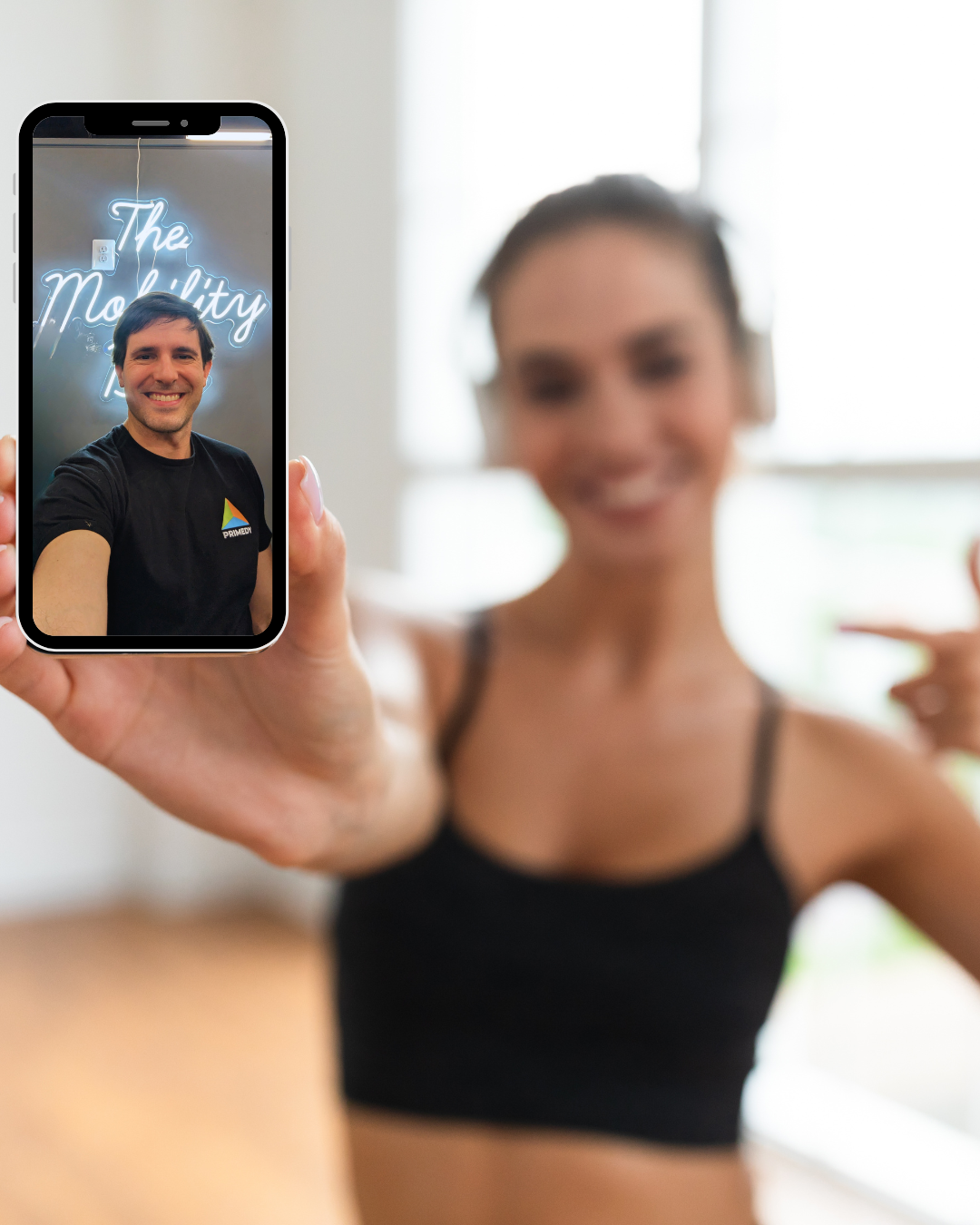 The Primedy app showing a personalized training plan